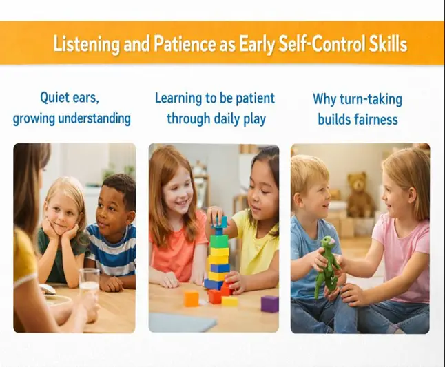 Listening and patience to  develop good manners