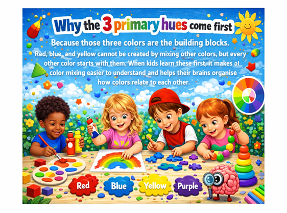 Why do the 3 primary hues come first