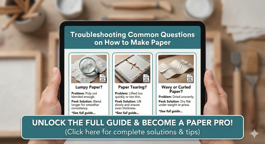 Troubleshooting on How to Make Paper