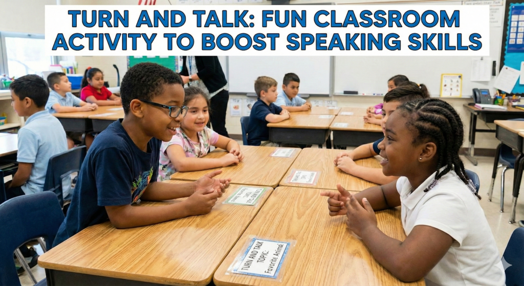 Turn and Talk, 
Fun Classroom Activity