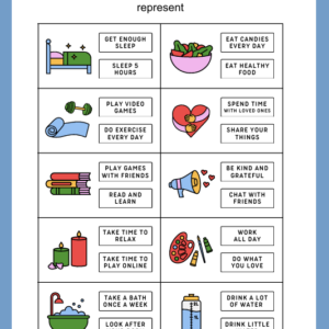 healthy habits worksheet